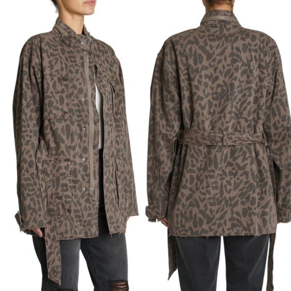 Pistola dex leopard print cargo jacket Women’s‎ Size M (missing belt)